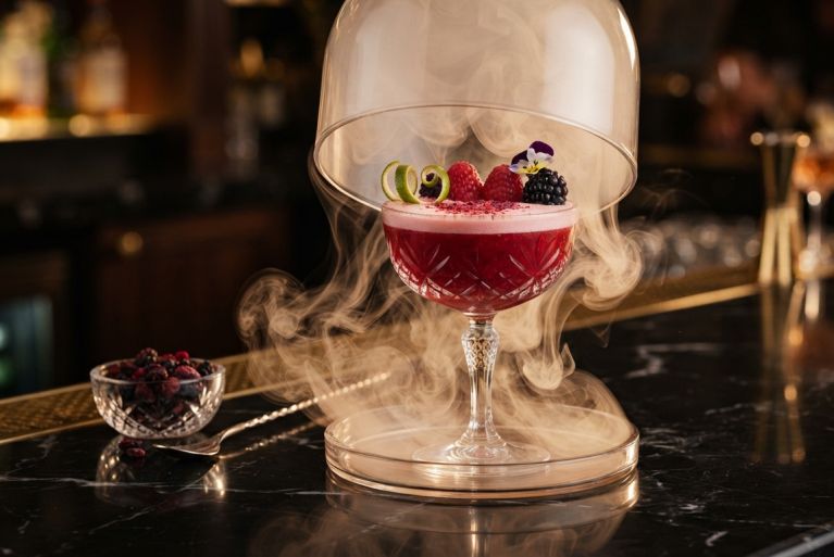 El Daiquiri que reinventó un clásico con humo, frutos rojos y elegancia
